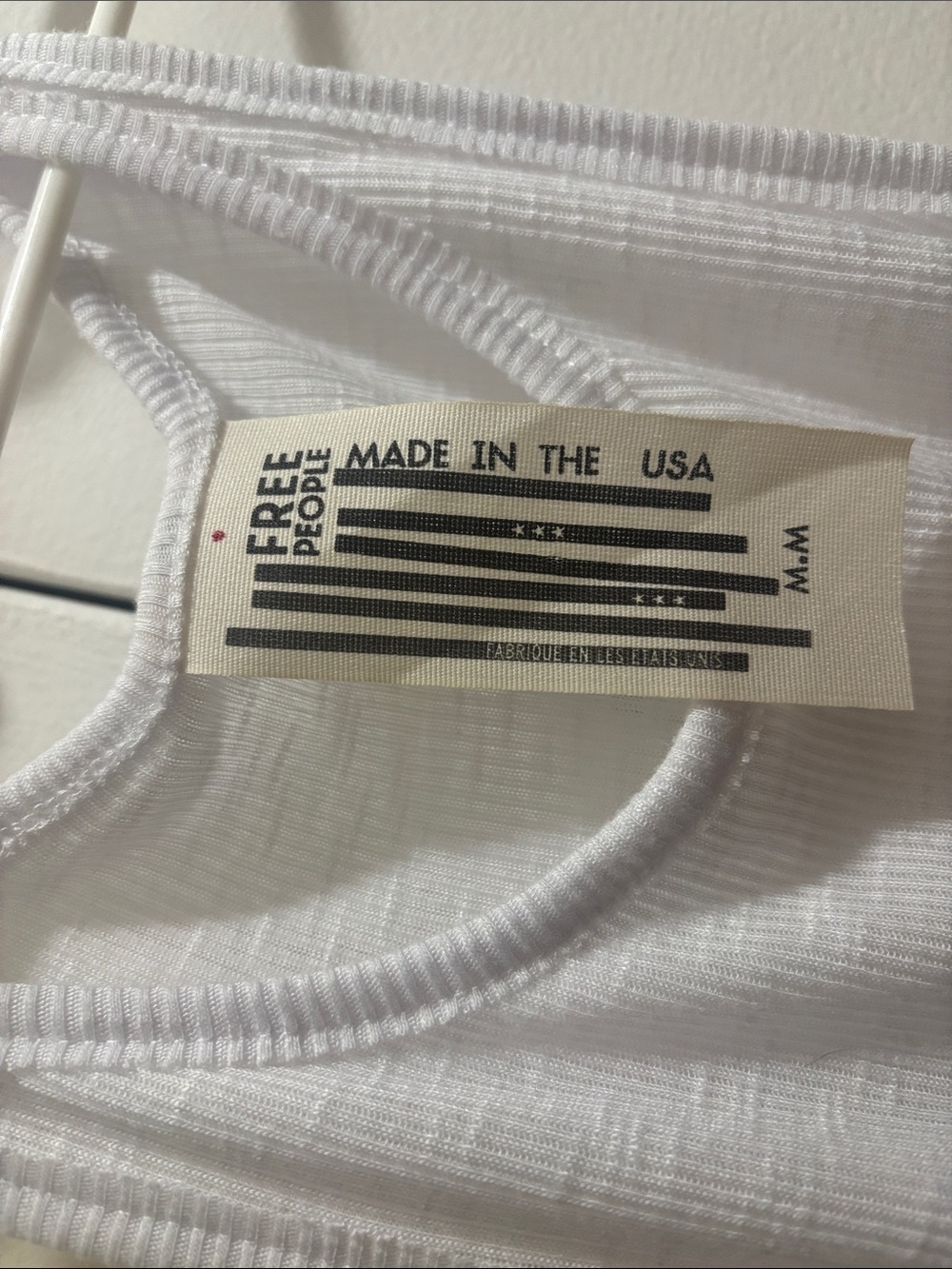 Free People White Ribbed Muscle Tank - Picture 2 of 6